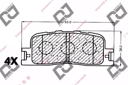 Комплект тормозных колодок DJ PARTS BP1138